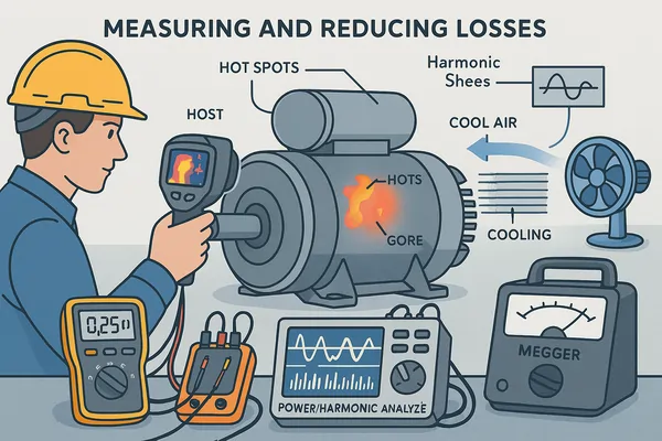 تلفات در سیستم_های میدان برق DC و AC در ژنراتورها